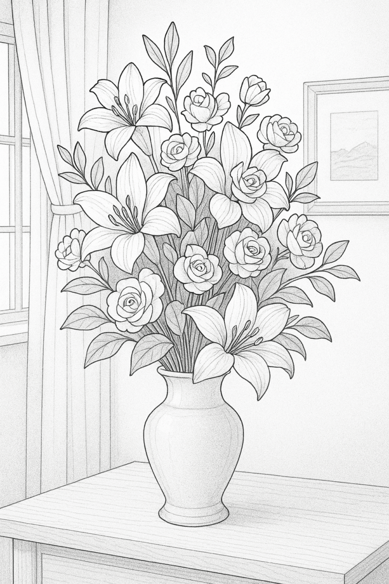 お部屋の百合の花