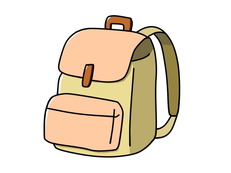 ブログ挿絵イラスト(フリー素材) 4 リュックサック