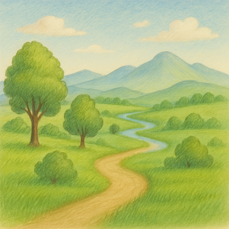 ほっこり癒される風景イラスト|壁紙・背景に最適【フリー素材】 8 風景画
