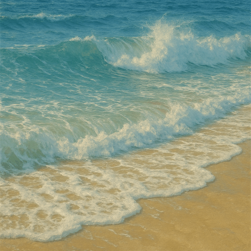 夏の海のイラスト・背景や壁紙に!フリー素材 5 波打ち際イラスト 無料ダウンロード 波 砂浜